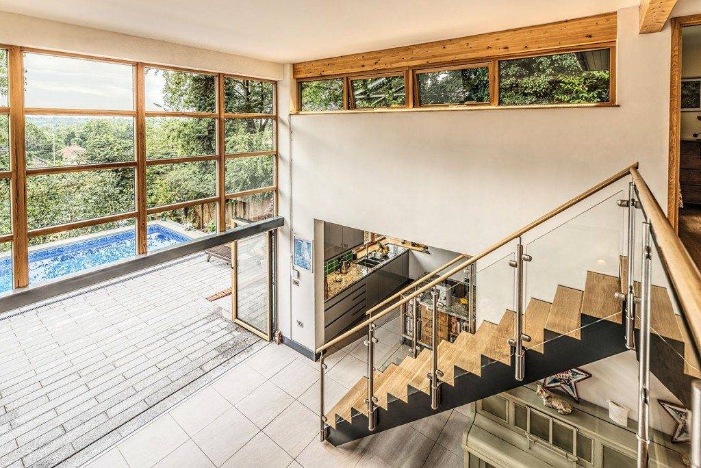 Atrium With Timber Windows