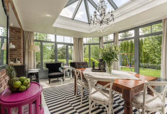 orangery furnished with tables and chairs